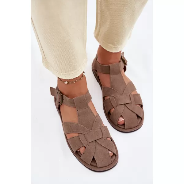  Дамски сандали BIG STAR SHOES TT274250 БЕЖОВО 