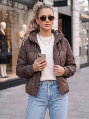 Дамско яке DSTREET TY6092 КАФЯВО