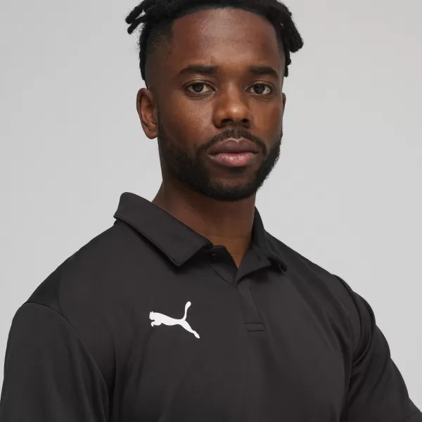  Мъжка тениска с яка PUMA TEAMGOAL POLO 658771-03 ПУМА ЧЕРНО/БЯЛО/ТЪМНО СИВО 