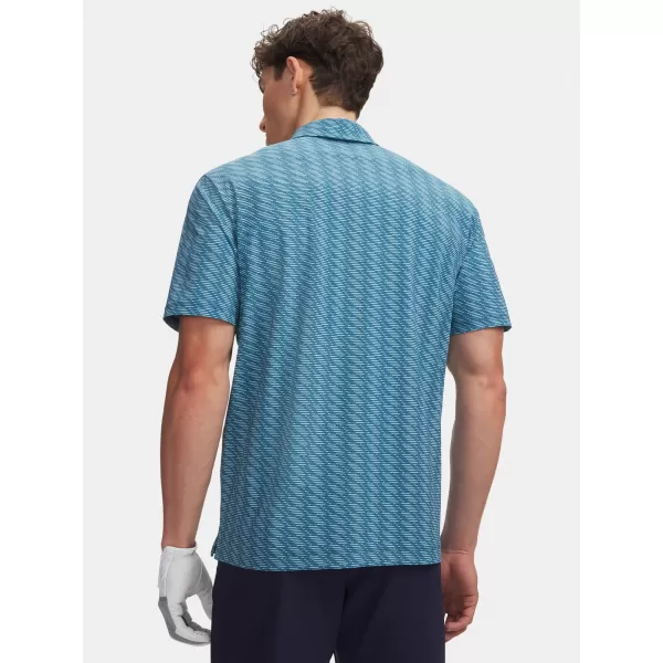  Мъжко поло UNDER ARMOUR UA DRIVE CHILL PRINTED POLO 6009724-466 СИНЬО 