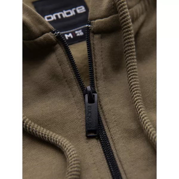  Мъжки суичър OMBRE OM-SSZP-0256 МАСЛИНА 