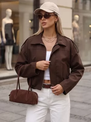 Дамско яке DSTREET TY5956 КАФЯВО