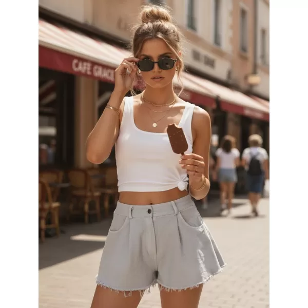  Дамски шорти DSTREET SY0534 СВЕТЛО СИВО 
