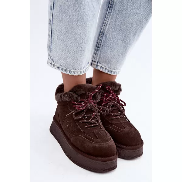  Дамски снежни човеци BIG STAR SHOES UU274312 ШОКОЛАД 