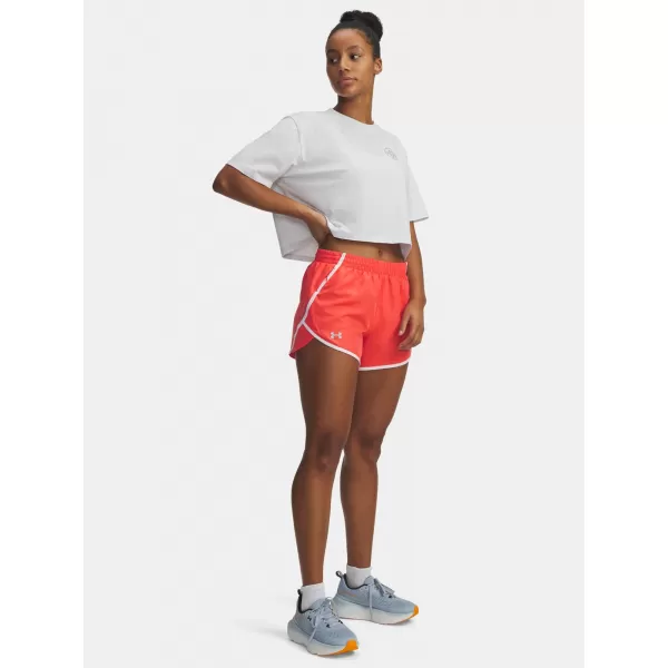  Дамски шорти UNDER ARMOUR UA FLY BY 3'' SHORTS 1382438-690 ЧЕРВЕНО 