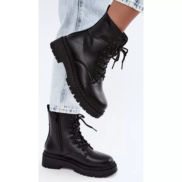  Дамски боти до глезена BIG STAR SHOES UU274816 ЧЕРЕН 