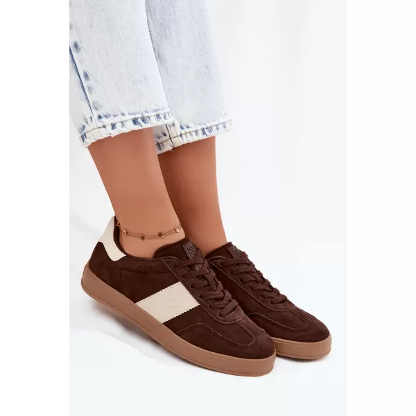  Дамски кецове BIG STAR SHOES UU274008 КАФЯВО/БЕЖОВО 
