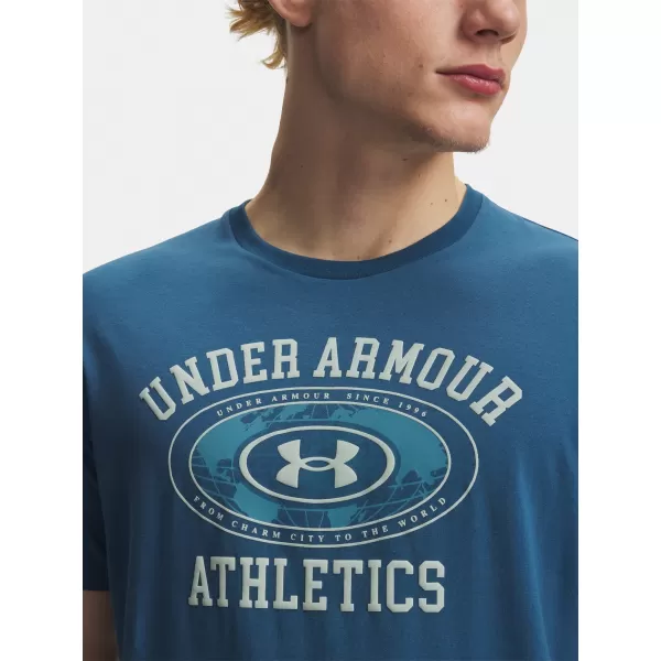  Мъжка тениска UNDER ARMOUR M 60/40S ARMOR GLOBE SS 6009261-498 СИНЬО 
