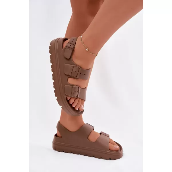  Дамски сандали BIG STAR SHOES TT274A035 КАФЯВО/БЕЖОВО 