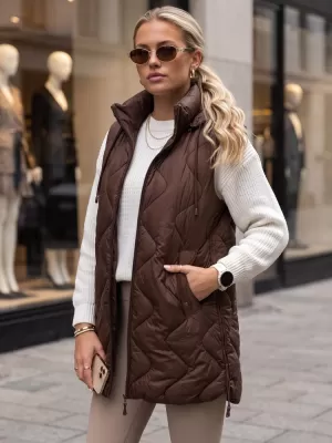 Дамски елек DSTREET TY6013 КАФЯВО
