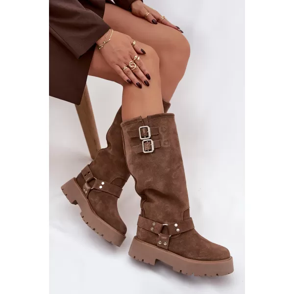 Дамски боти BIG STAR SHOES OO274A182 БЕЖОВО 