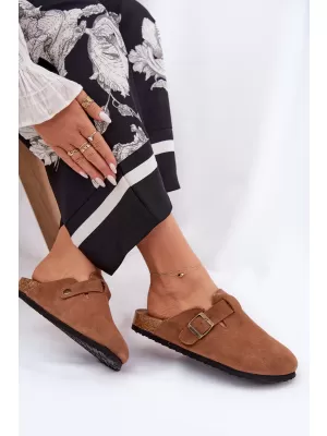 Дамски чехли BIG STAR SHOES RR274A387 КАФЯВО/БЕЖОВО