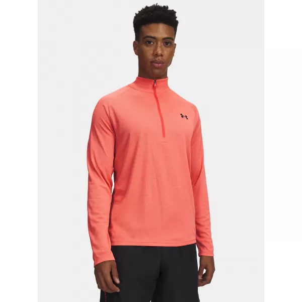  Мъжка тениска UNDER ARMOUR TECH TEXTURED 1/2 ZIP 1382797-690 ЧЕРВЕНО 