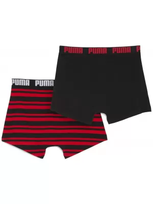Мъжки боксерки PUMA MEN EVERYDAY HERITAGE STRIPE BOXER 93832605 ЧЕРВЕНО/ЧЕРНО