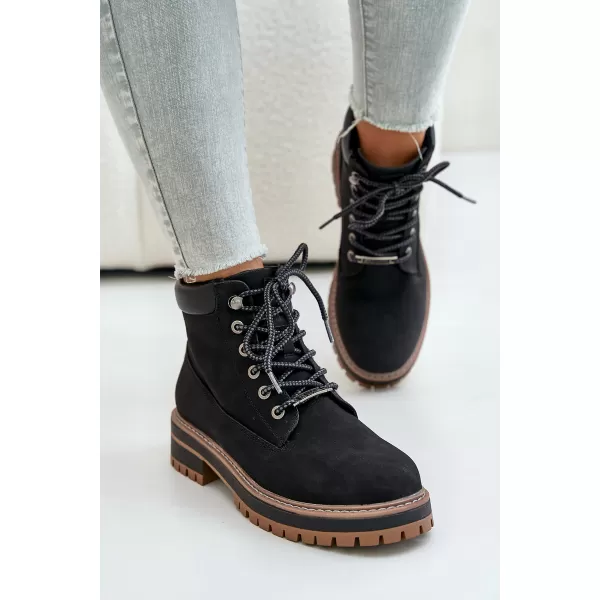  Дамски боти до глезена BIG STAR SHOES OO274A290 ЧЕРЕН 