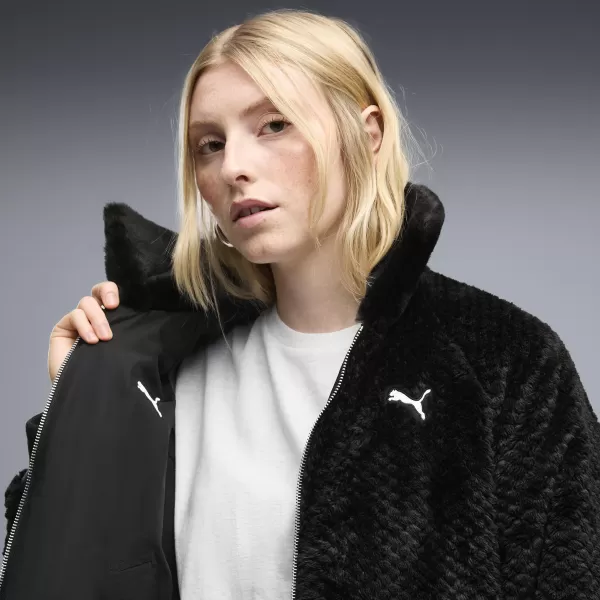  Дамско яке PUMA REVERSIBLE BLOUSON HIGH LOFT LINING JACK 69456601 ПУМА ЧЕРНА 