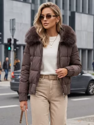 Дамско яке DSTREET TY5831 КАФЯВО