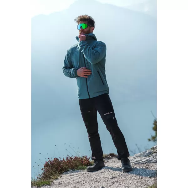  Мъжки водоустойчив мултиспортен панталон NORDBLANC RIDGEWALK NBSPM8325 ЧЕРЕН 