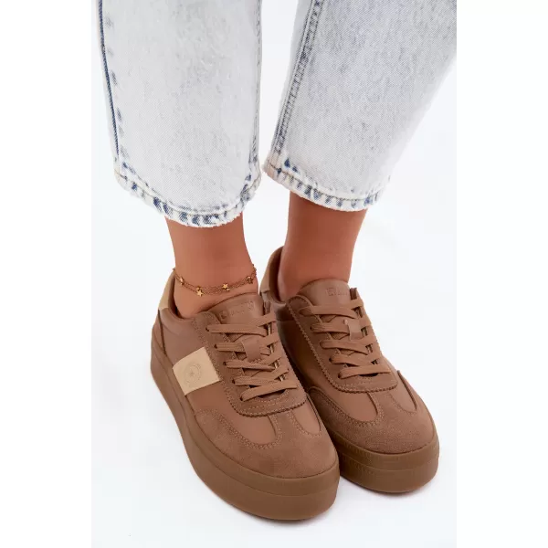  Дамски кецове BIG STAR SHOES UU274015 КАФЯВО/БЕЖОВО 