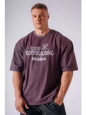 Мъжки тениски NEBBIA OLYMPIA HEAVYWEIGHT COTTON 941 БОРДО