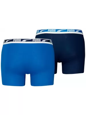 Мъжки боксерки PUMA MEN EVERYDAY MULTI LOGO BOXER 2P 93832504 СИНЬО КОМБО