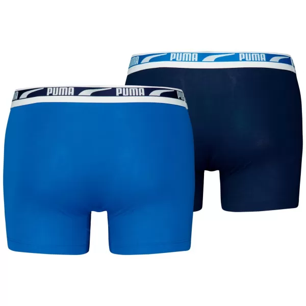  Мъжки боксерки PUMA MEN EVERYDAY MULTI LOGO BOXER 2P 93832504 СИНЬО КОМБО 