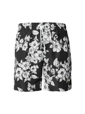 Мъжки бански шорти URBAN CLASSICS TB2679 ЧЕРНИ ЦВЕТЯ