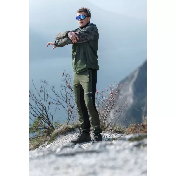  Мъжки водоустойчив мултиспортен панталон NORDBLANC RIDGEWALK NBSPM8325 ТЪМНО ЗЕЛЕНО 