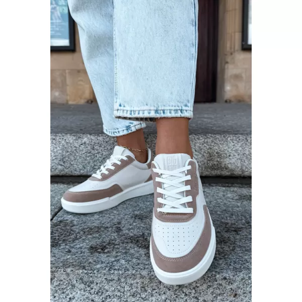  Дамски кецове BIG STAR SHOES UU274275 БЯЛО/БЕЖОВО 