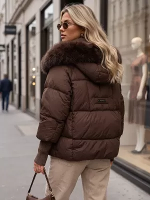 Дамско яке DSTREET TY5744 КАФЯВО