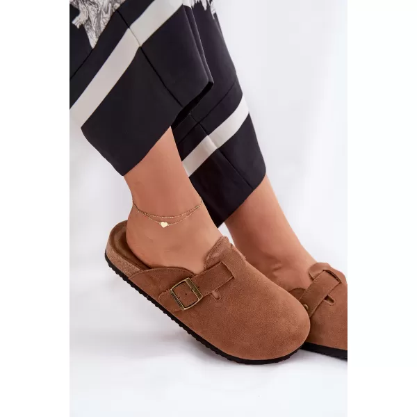  Дамски чехли BIG STAR SHOES RR274A387 КАФЯВО/БЕЖОВО 