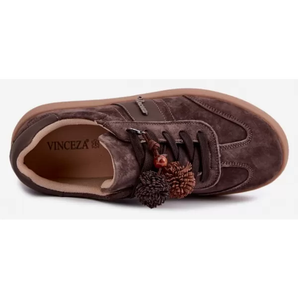  Дамски кецове VINCEZA 79682 ШОКОЛАД 