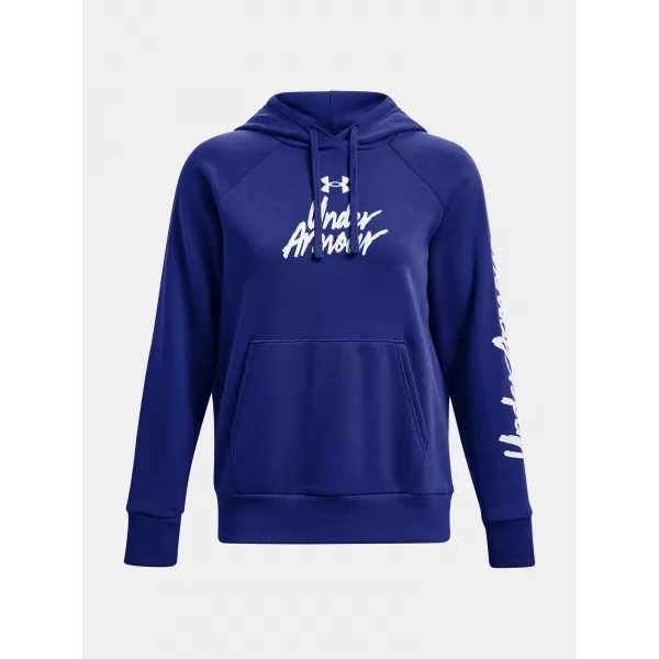  Дамски суичър UNDER ARMOUR UA RIVAL FLEECE GRAPHIC HDY 1379609-400 СИНЬО 