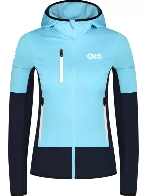 Дамски суичър powerfleece NORDBLANC RAVINE NBSFL8336 СВЕТЛО СИНЬО