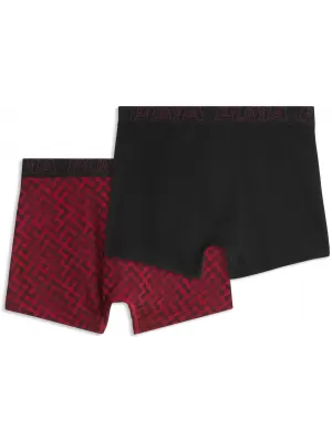Мъжки боксерки PUMA MEN GRAPHICAL PRINT BOXERS 2P 94780402 ЧЕРВЕНА КОМБИНАЦИЯ