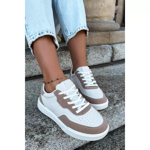  Дамски кецове BIG STAR SHOES UU274275 БЯЛО/БЕЖОВО 