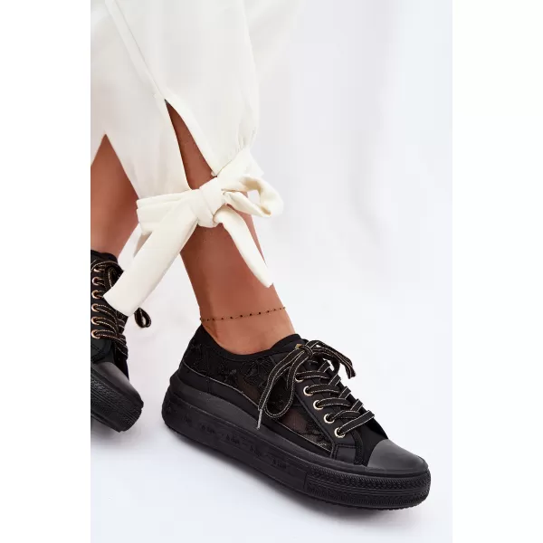  Дамски кецове LEE COOPER LCW-26-44-4479 ЧЕРЕН 
