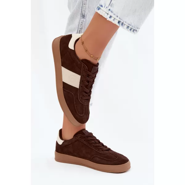  Дамски кецове BIG STAR SHOES UU274008 КАФЯВО/БЕЖОВО 