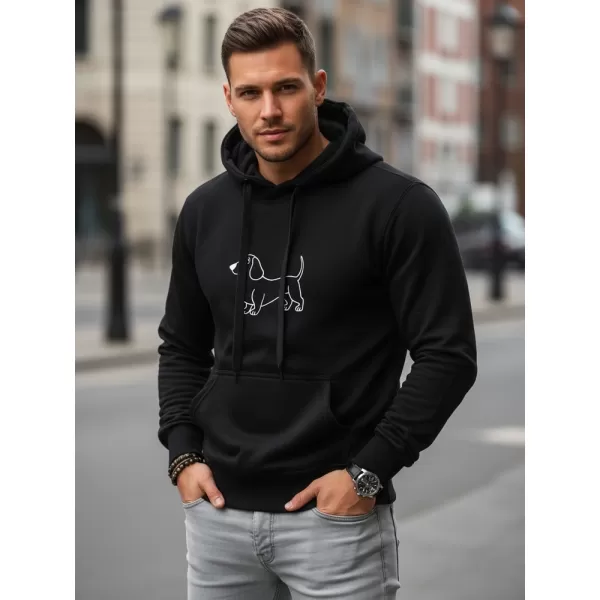  Мъжки суичър DSTREET NX0221B-BK ЧЕРЕН 
