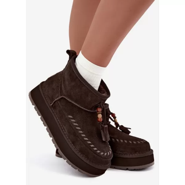  Дамски обувки BIG STAR SHOES UU274678 КАФЯВО/БЕЖОВО 
