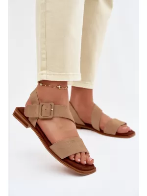 Дамски сандали BIG STAR SHOES TT274491 БЕЖОВО