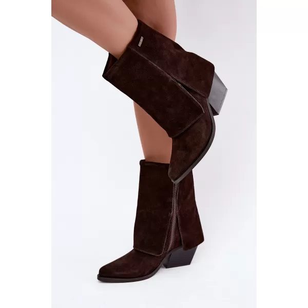  Дамски боти BIG STAR SHOES UU274115 КАФЯВИ/БЕЖОВИ СЕНКИ 