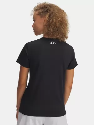 Дамска тениска UNDER ARMOUR W VARSITY SS 6010592-001 ЧЕРЕН