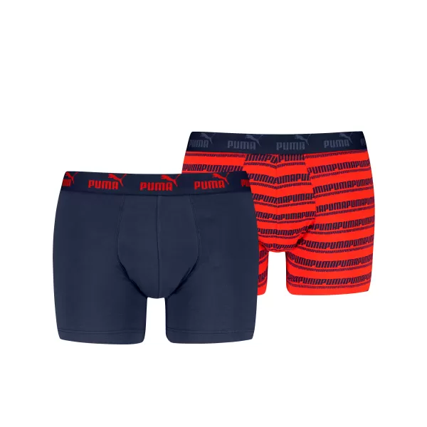  Мъжки боксерки PUMA ELEMENTS MEN STRIPED BOXERS 2P 93884205 ЧЕРВЕНО/МОРСКО СИНЬО 