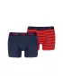 Мъжки боксерки PUMA ELEMENTS MEN STRIPED BOXERS 2P 93884205 ЧЕРВЕНО/МОРСКО СИНЬО