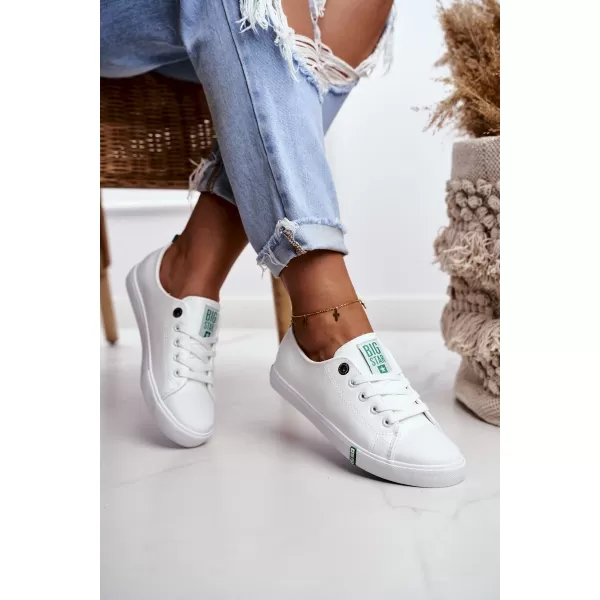  Дамски кецове BIG STAR SHOES GG274006 БЯЛО/ЗЕЛЕНО 