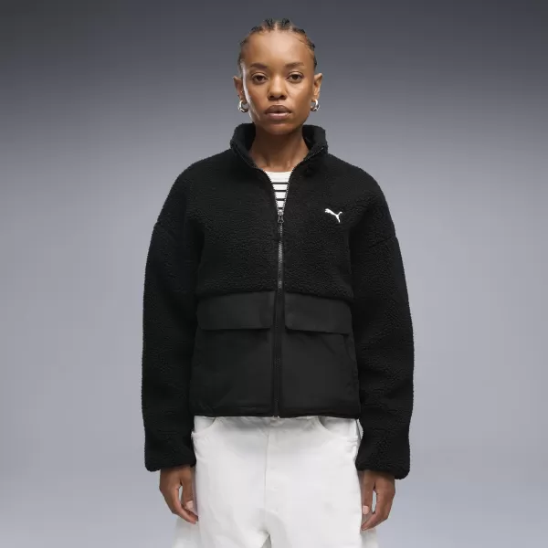  Дамско яке PUMA RE:FIBRE SHERPA JACKET W 69456701 ПУМА ЧЕРНА 