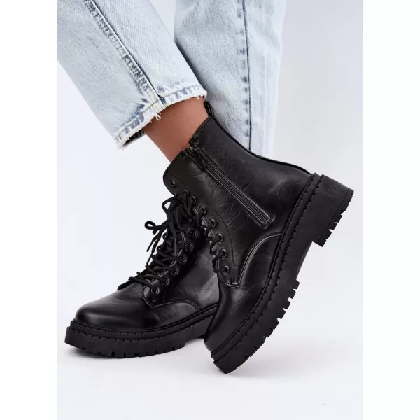 Дамски боти до глезена BIG STAR SHOES UU274816 ЧЕРЕН 