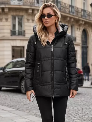 Дамско яке DSTREET TY5950 ЧЕРЕН