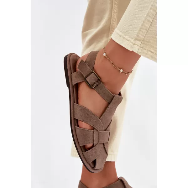  Дамски сандали BIG STAR SHOES TT274250 БЕЖОВО 